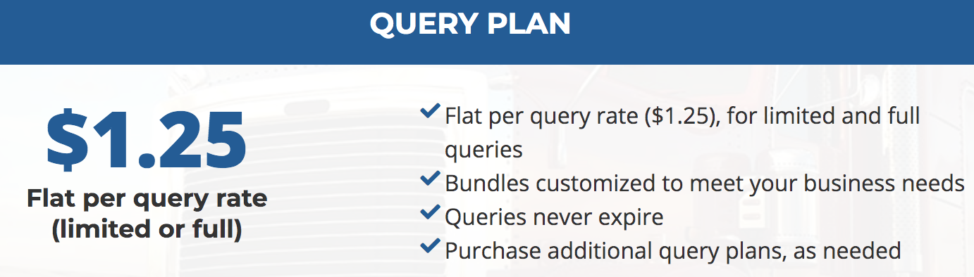 DOT Clearinghouse Query Plan