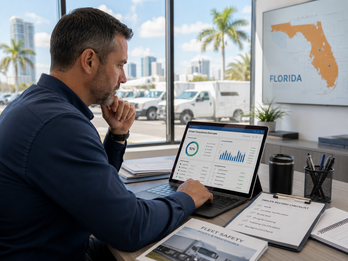 Employer reviewing Florida driving records online